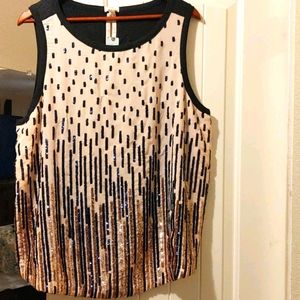 Anthropology sleeveless blouse in beautiful blush